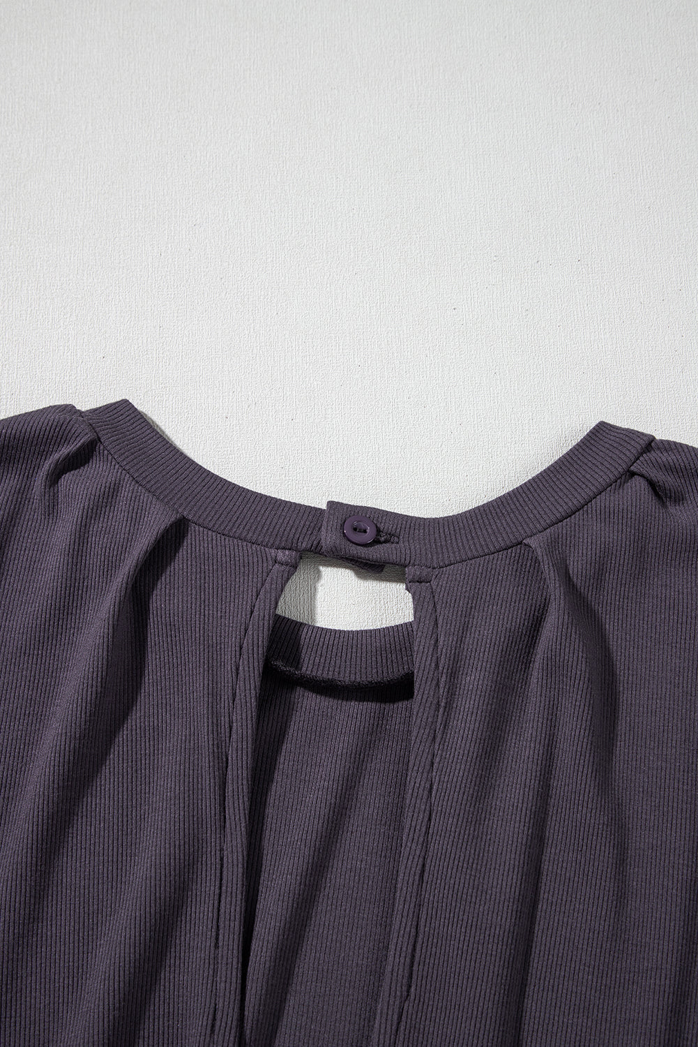 Solid Open Back Cap Sleeve Knit Romper