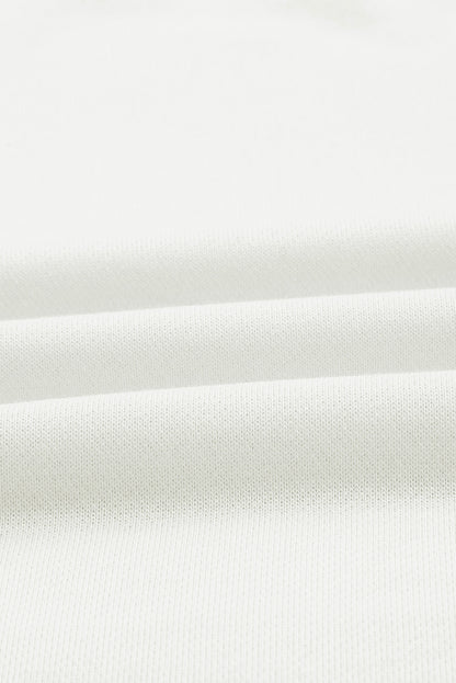 Solid Crew Neck Pullover Sweatshirt