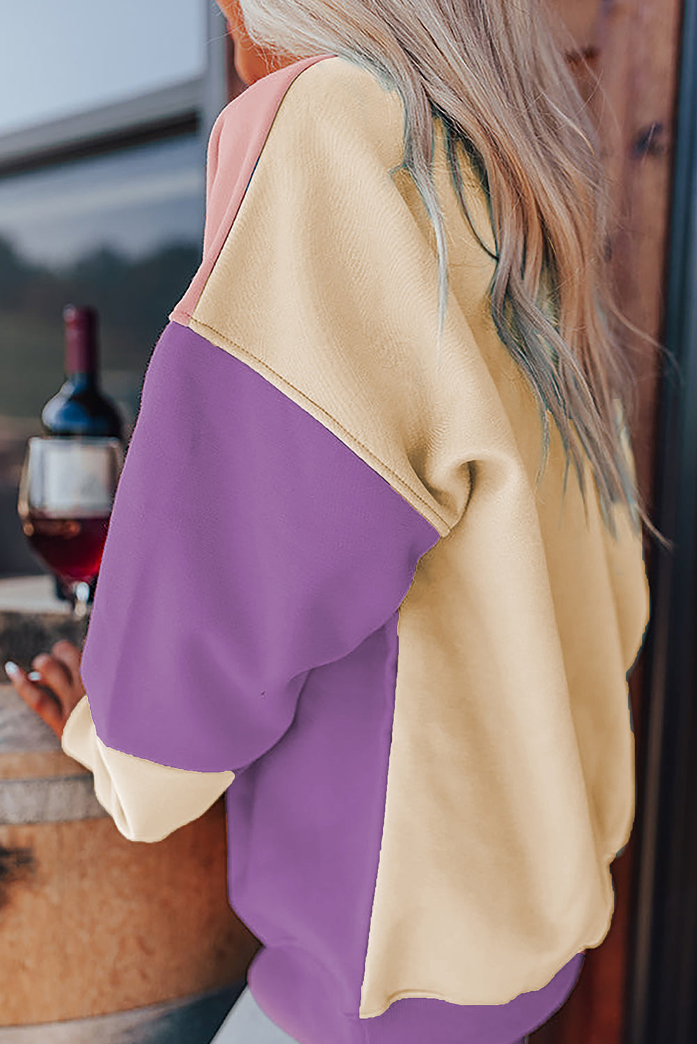 Colorblock Drop Shoulder Sweatshirt