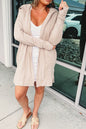 Open Front Hooded Long Cardigan