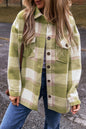 Plaid Flap Pockets Baggy Shacket