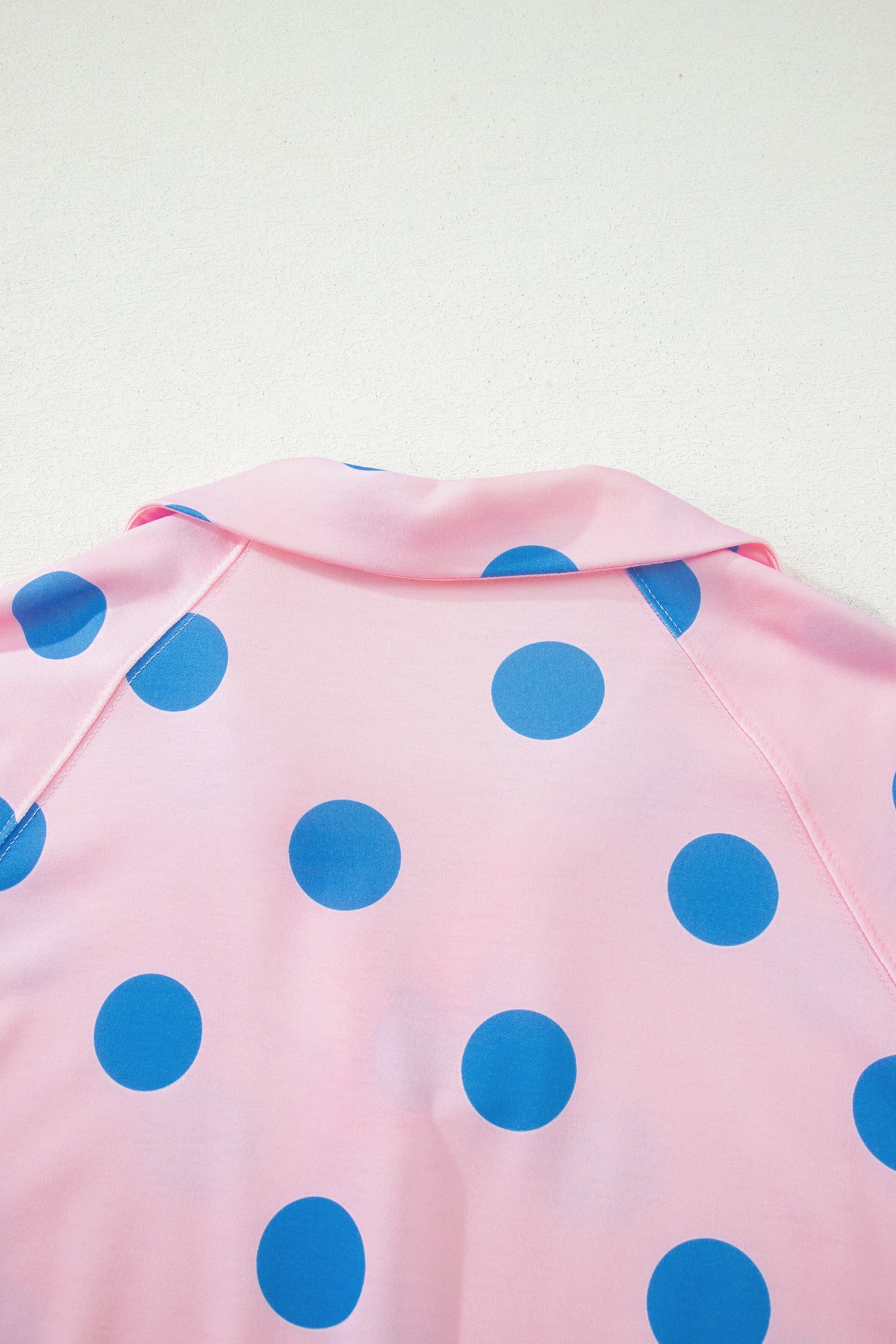 Polka Dot V-Neck Tee & Drawstring Shorts Set