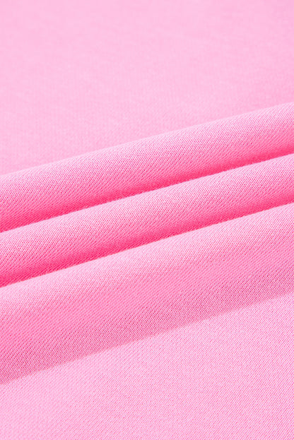 Plus Size Solid Ruffle Tiered Ribbed Crewneck Top