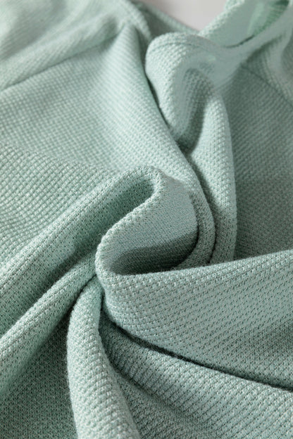 Solid Textured Knit Raglan Long Sleeve Top