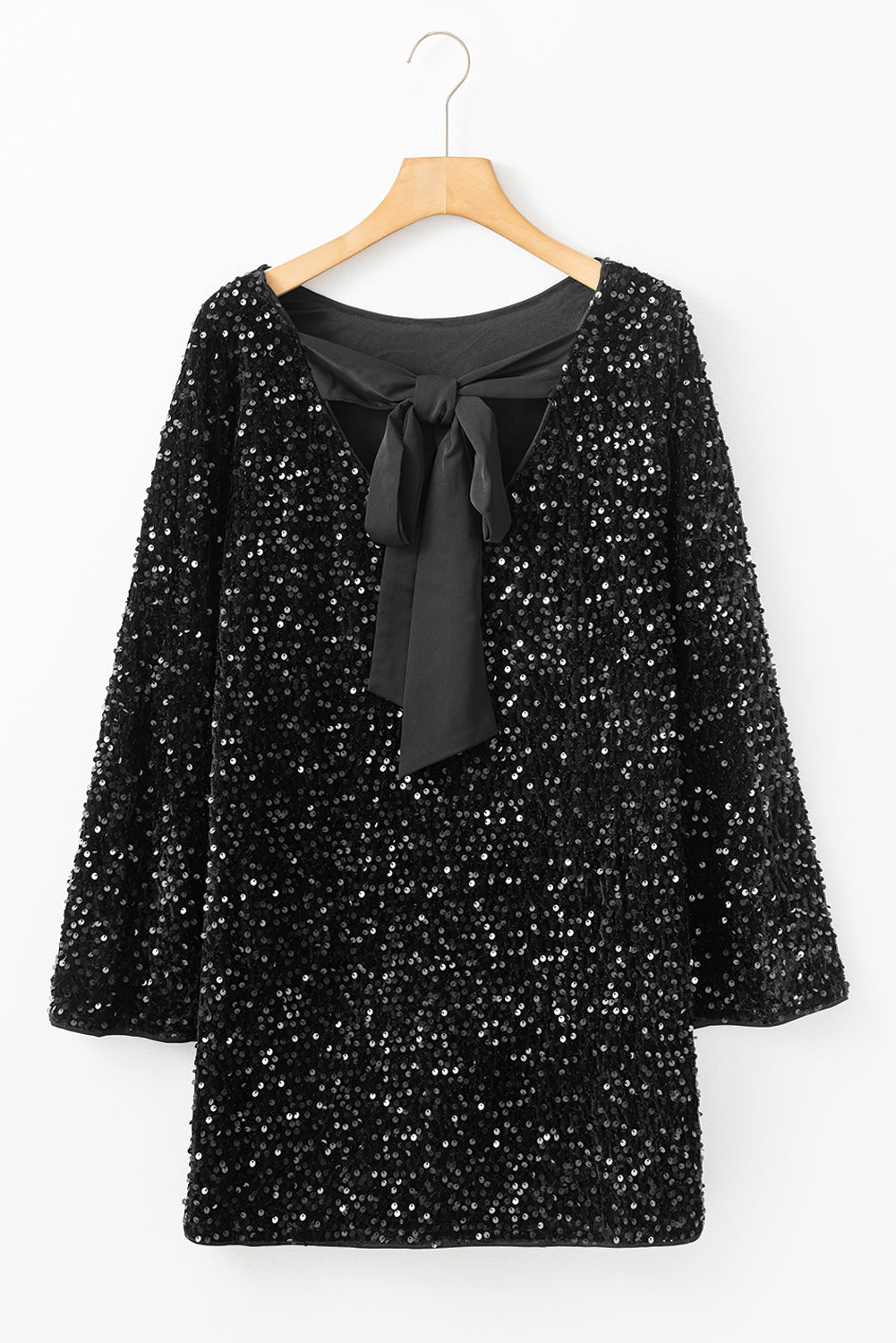 Sequin Long Sleeve Mini Dress