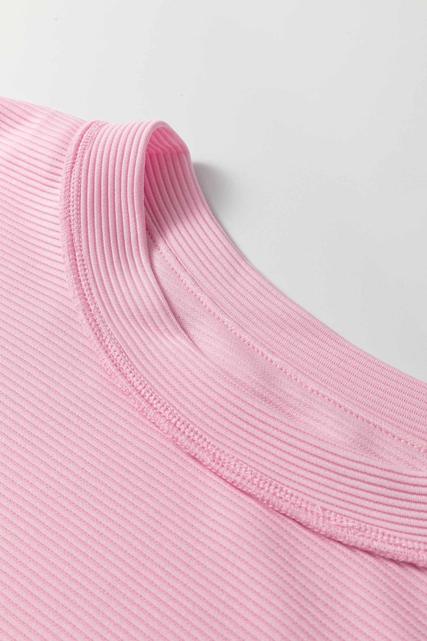 Plus Size Solid Ribbed Drop Shoulder Top