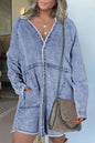 Denim Mineral Wash Raw Edge Dress