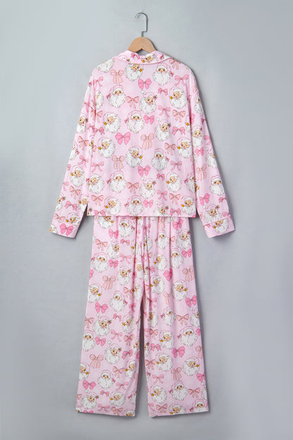 Christmas Santa Long Sleeve Top & Pants Pajama Set