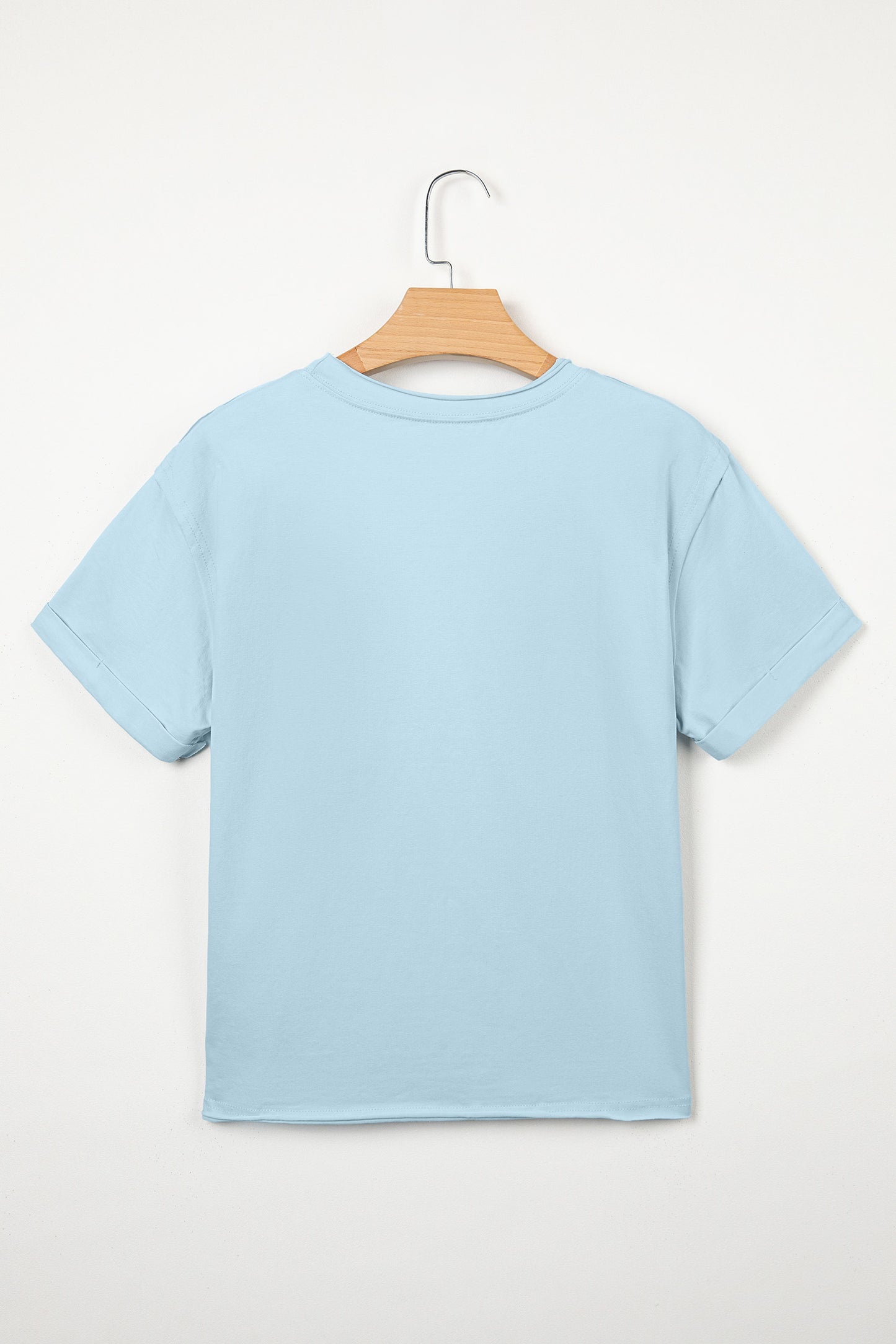 Solid Exposed Seam Short Sleeve T-Shirt