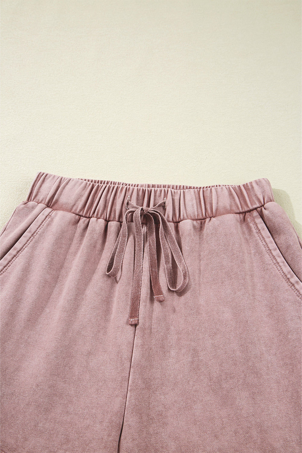 Mineral Wash Tiered Drawstring Wide Leg Pants