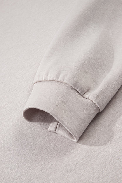 Solid Drop Shoulder Pullover and Mini Skirt Set