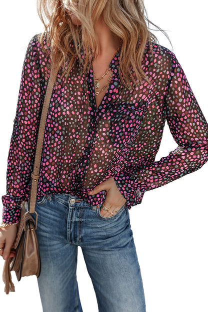 Polka Dot Long Sleeve Shirt