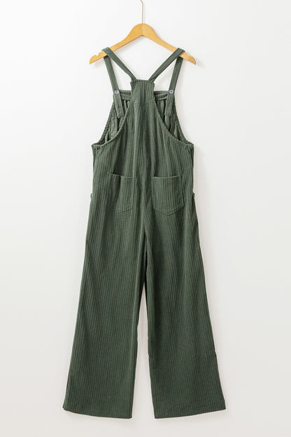 Plus Size Corduroy Pocketed Overall