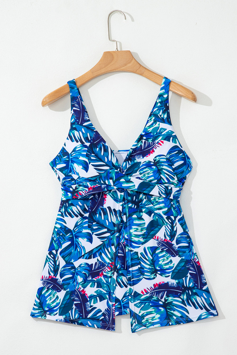 Floral Padded V-Neck Tankini Top