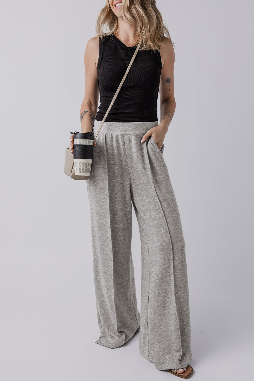 Wide Leg High Waist Pants