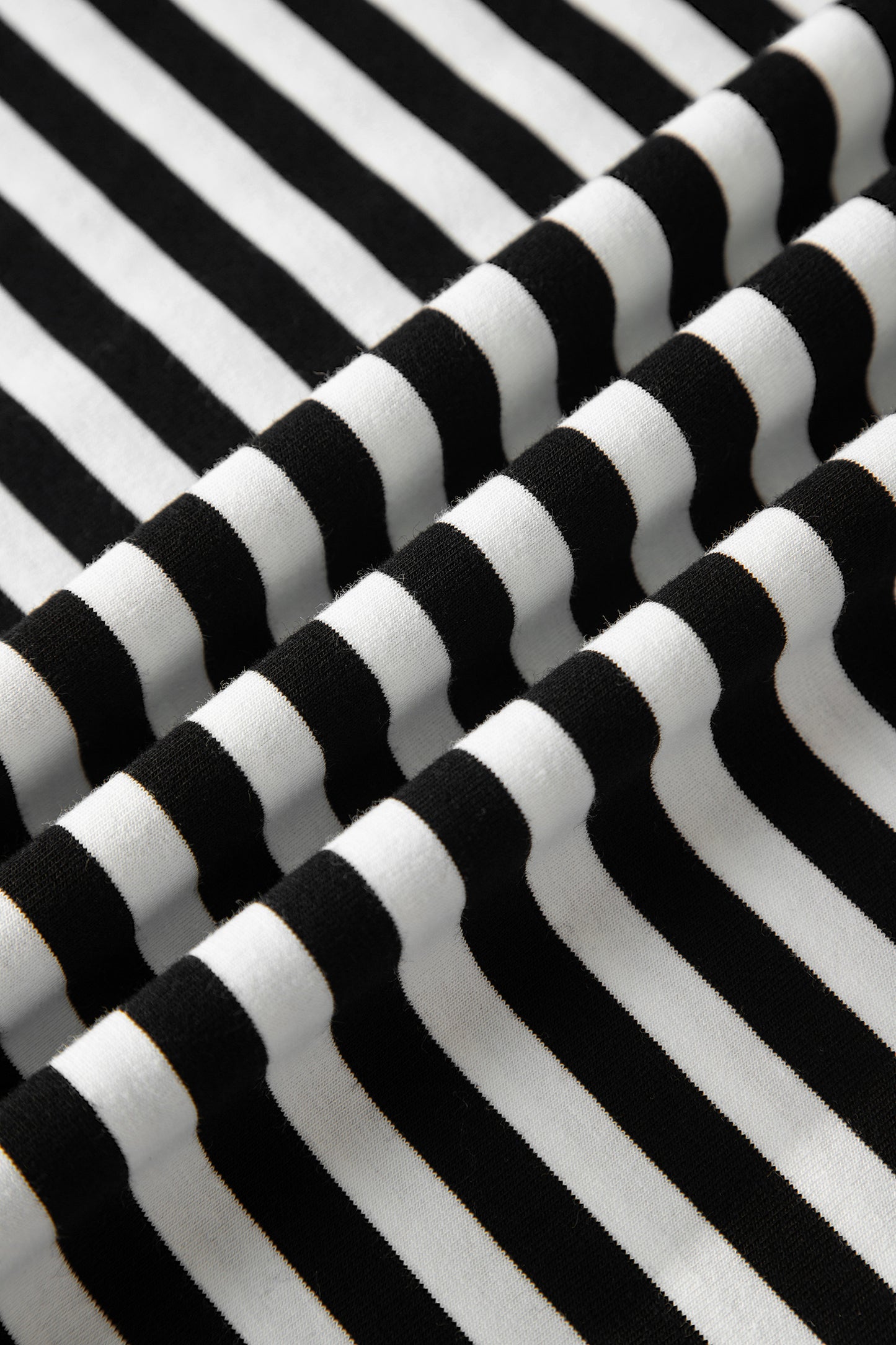 Stripe V-Neck Lace Trim Short Sleeve Tee