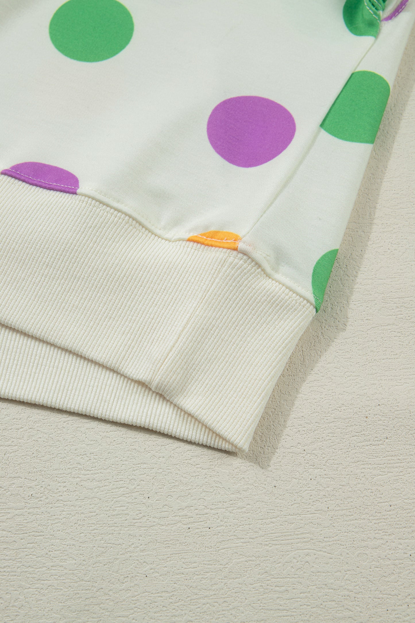 Polka Dot Pullover and Drawstring Shorts Set