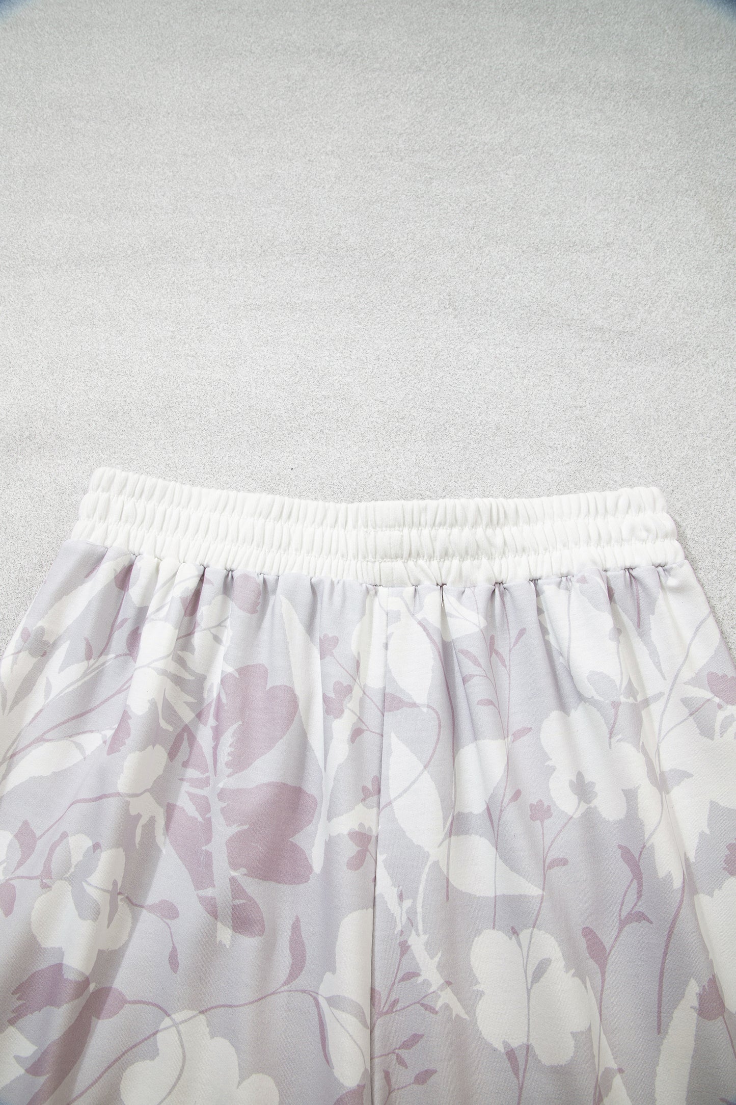 Floral Camo Elastic Waist Wide Leg Pants