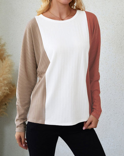 Colorblock Dolman Long Sleeve Top