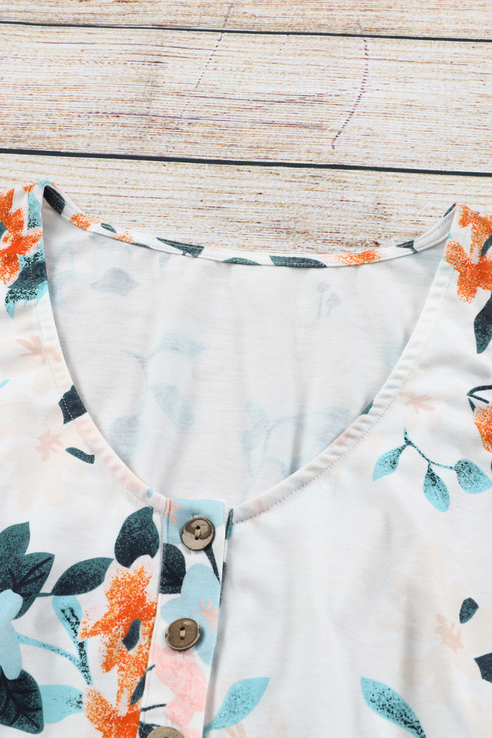 Floral Sleeveless Button Up Waist Mini Dress