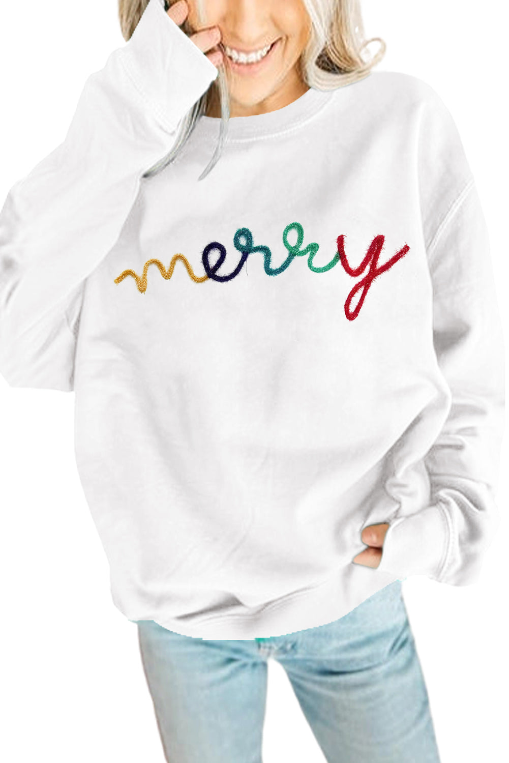 MERRY Crewneck Pullover Sweatshirt