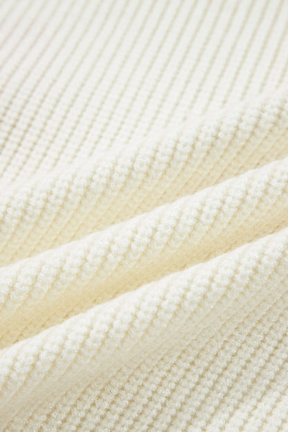 Halloween Pumpkin Embroidered Ribbed Thanksgiving Holiday Sweater