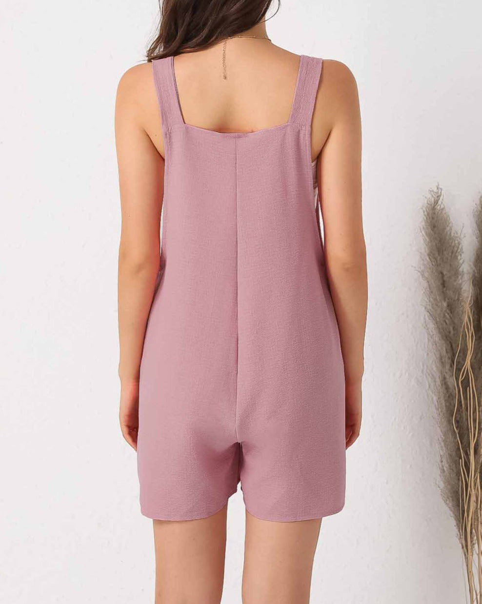 Adjustable Straps Pocketed Romper