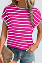 Stripe Bat Sleeve T-Shirt