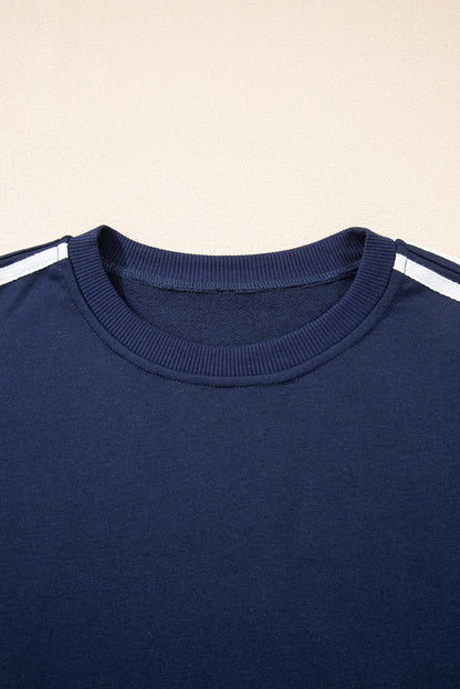 Varsity Stripe Crewneck Pullover & Sweatpants Set