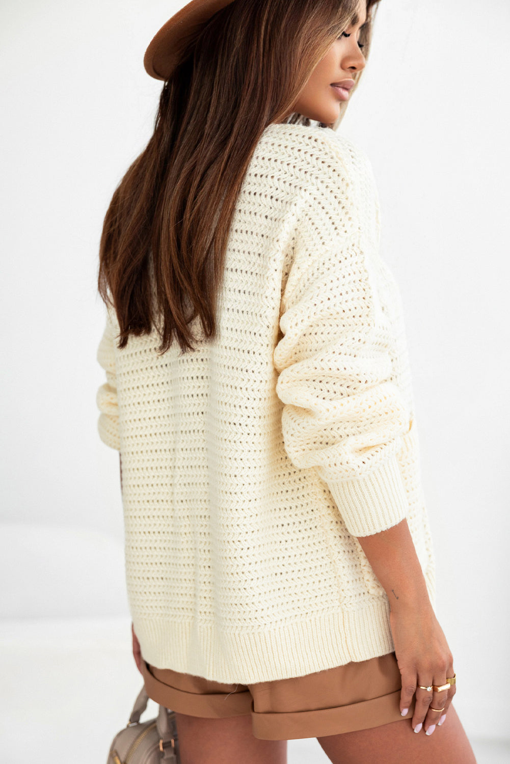 Chunky Knit Pocketed Buttoned Cardigan