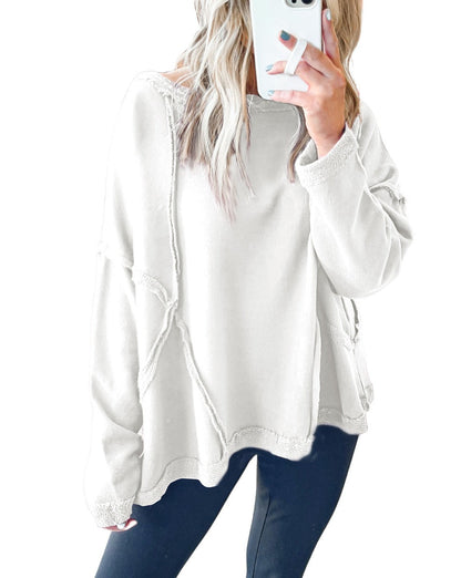 Exposed Seam Oversized Sweatshirt