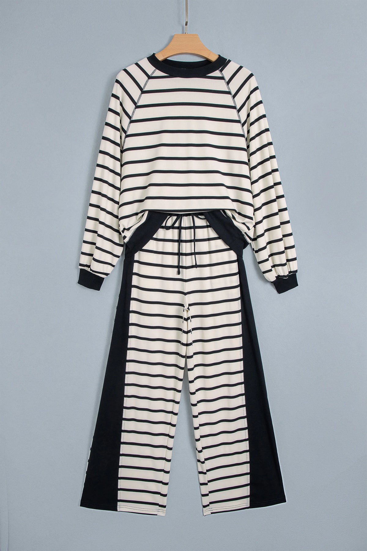 Stripe Colorblock Long Sleeve Top & Pants Set