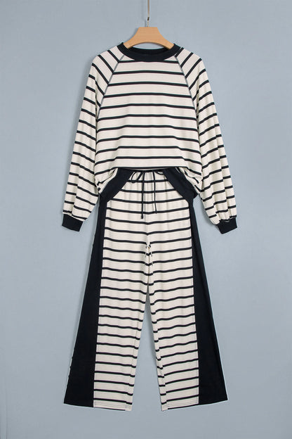 Stripe Colorblock Long Sleeve Top & Pants Set