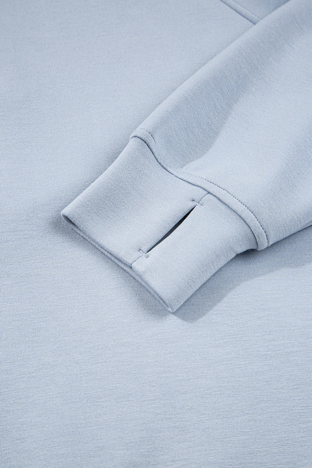 Solid Half-Zip Hoodie and Pants Set