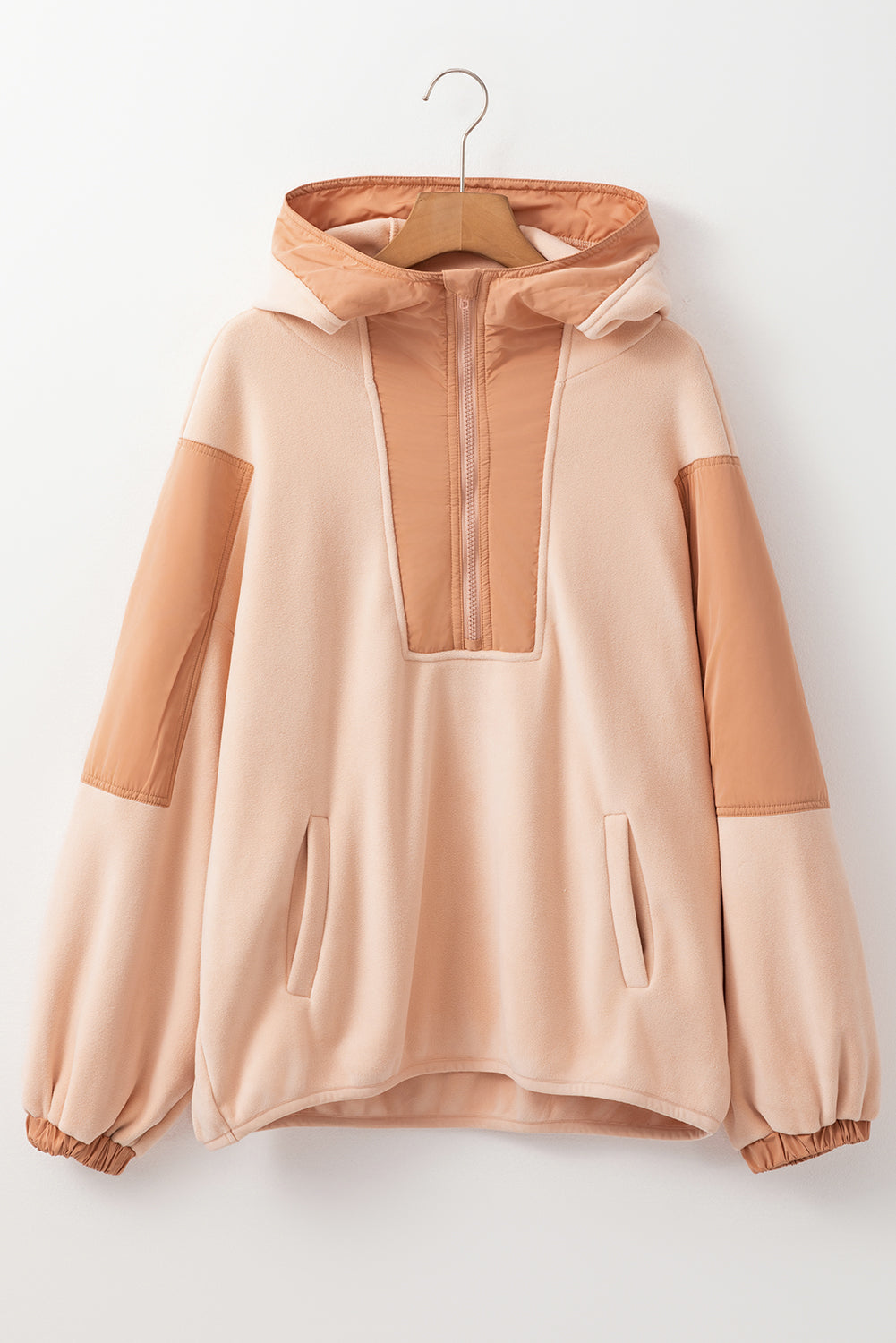 Colorblock Sherpa Lined Oversized Hoodie