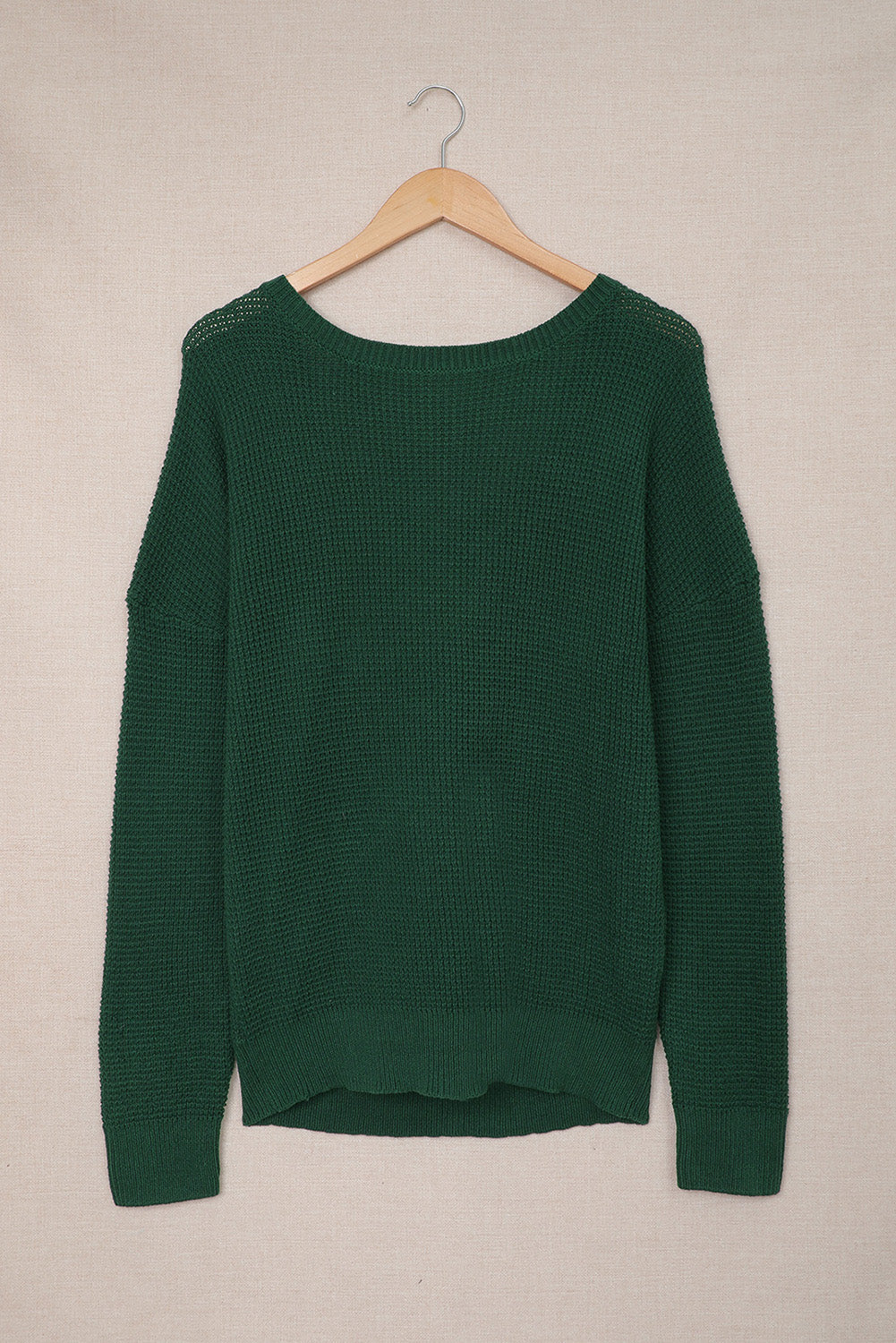 Cross Back Loose Knit Sweater