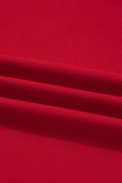 Varsity Stripe Contrast Ribbed Trim Sweatshirt