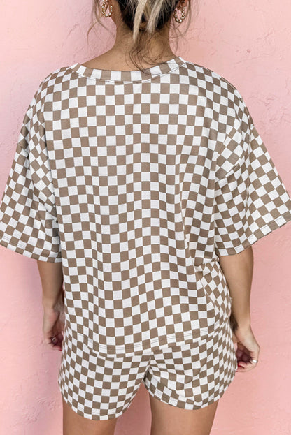 Checker Top and Shorts Set