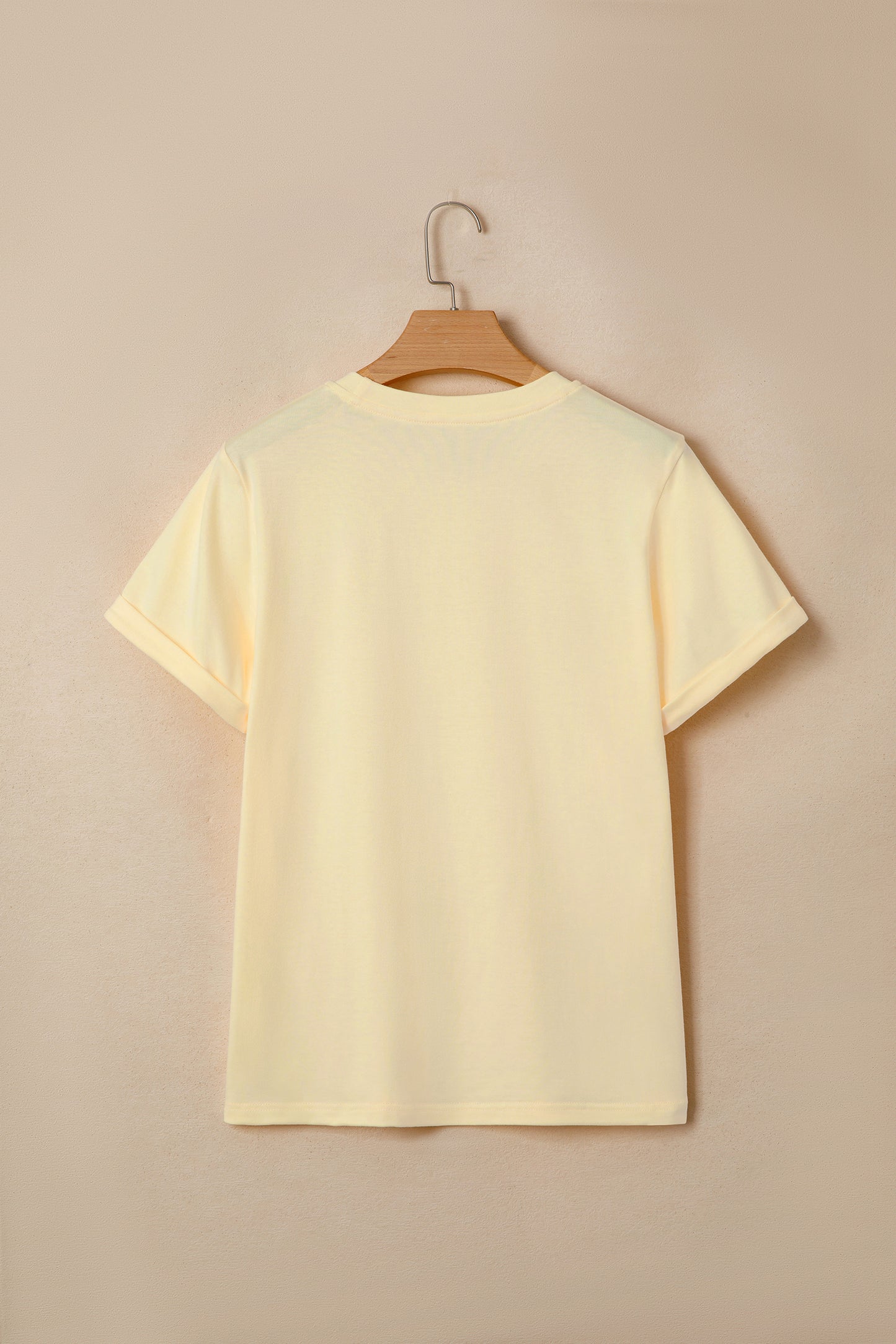 Solid Short Sleeve Crew Neck Tee