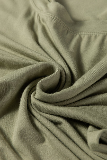 Solid Scoop Neck Long Sleeve Top