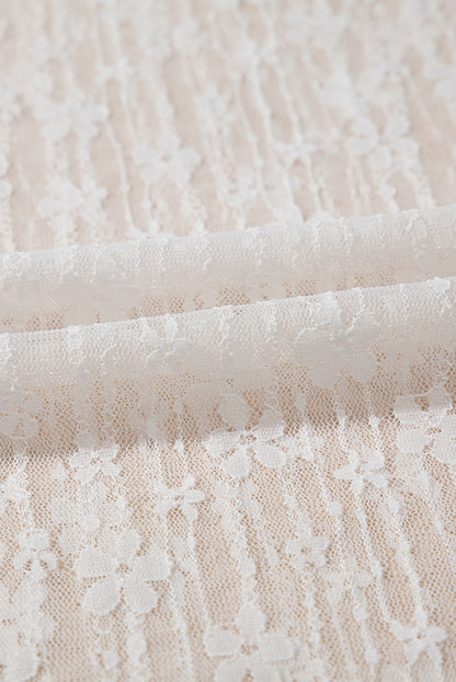 Floral Sheer Lace Long Sleeve Top