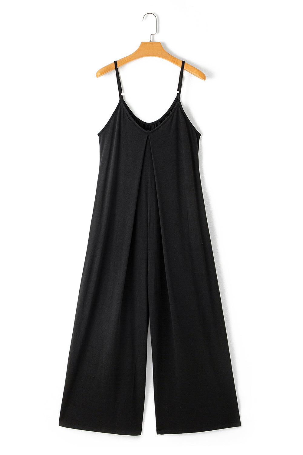 Pleated Wide Leg Pocketed Jumpsuit