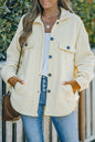 Fleece Button Front Shirt Jacket