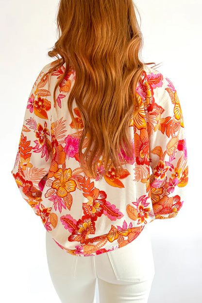 Floral Puff Sleeve Blouse