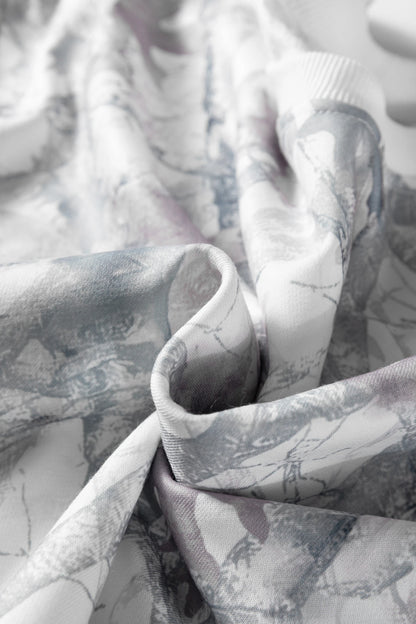 Abstract Camo Pullover & Drawstring Shorts Set