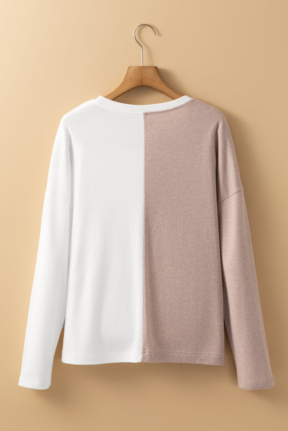 Colorblock Long Sleeve Crewneck Top