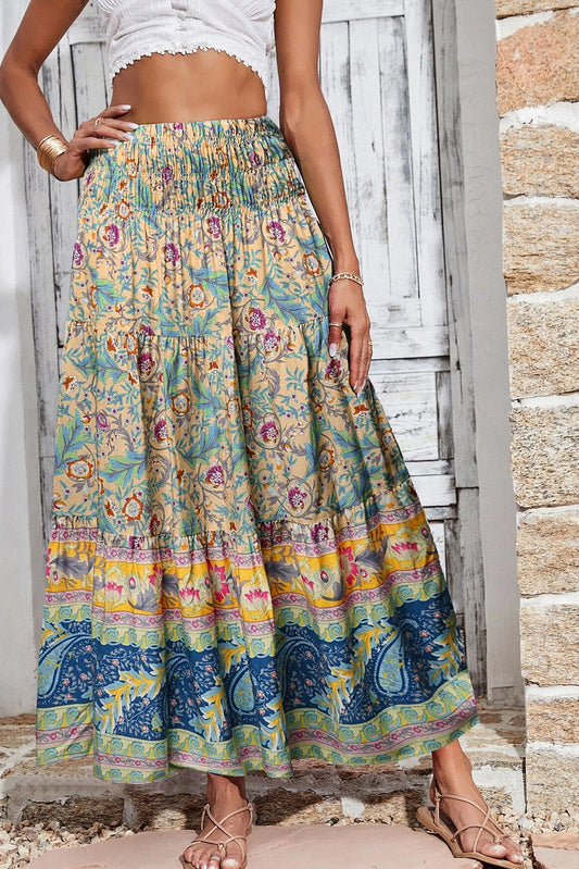 Floral Paisley Maxi Skirt