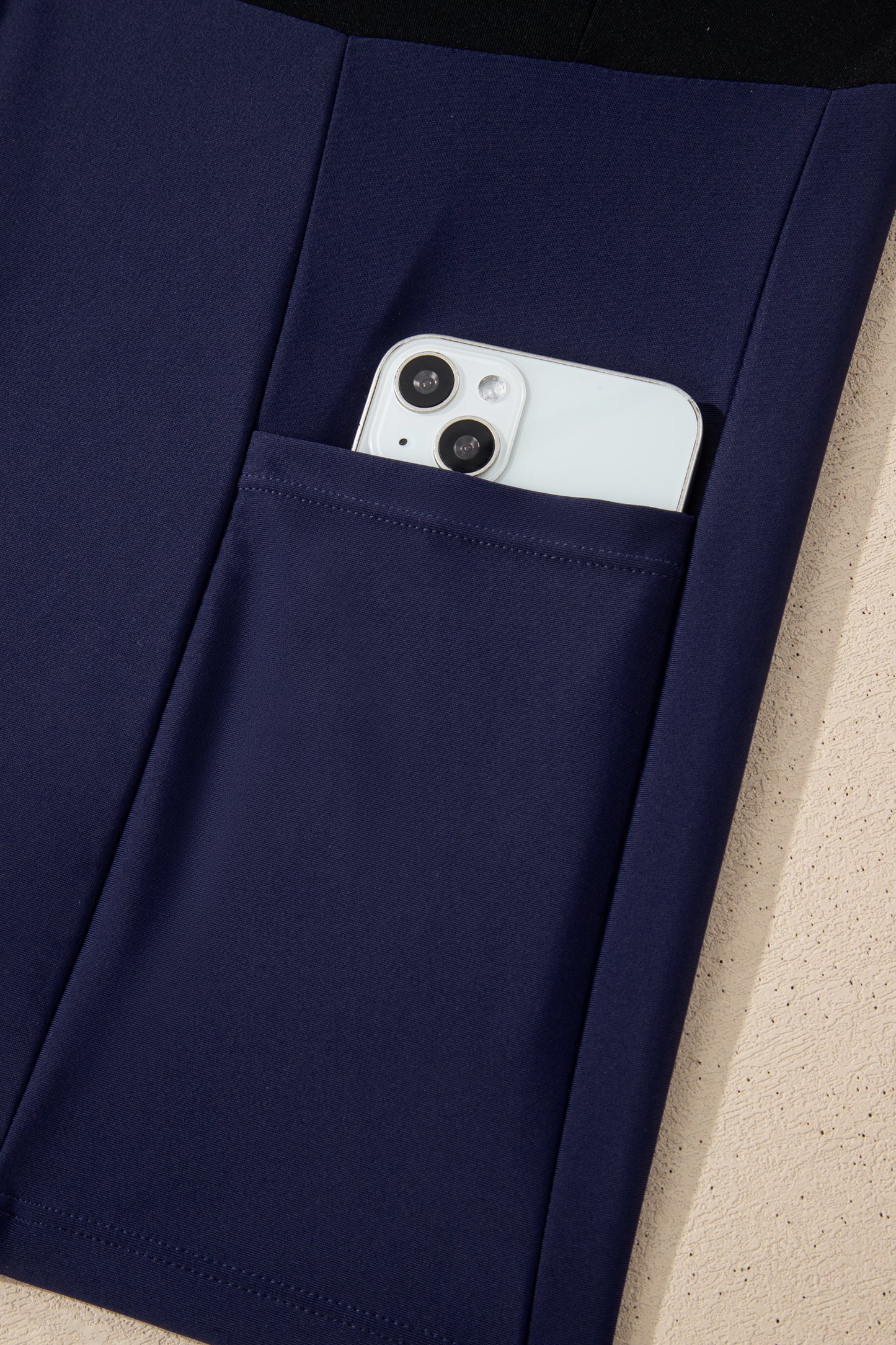 Contrast Trim Ruffle High Waist Swim Dress