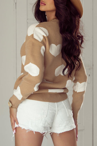 Heart Round Neck Sweater