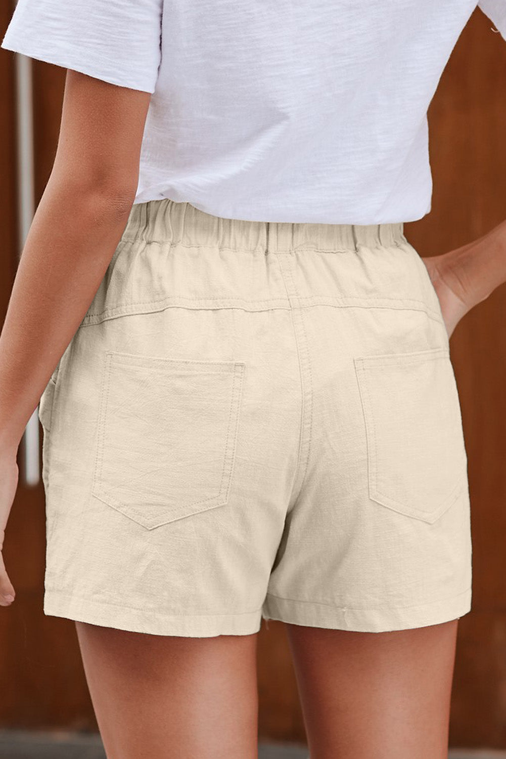 Drawstring Waist Pocketed Shorts